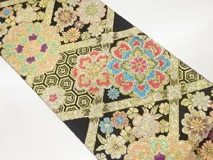 襷に華紋模様織出し袋帯